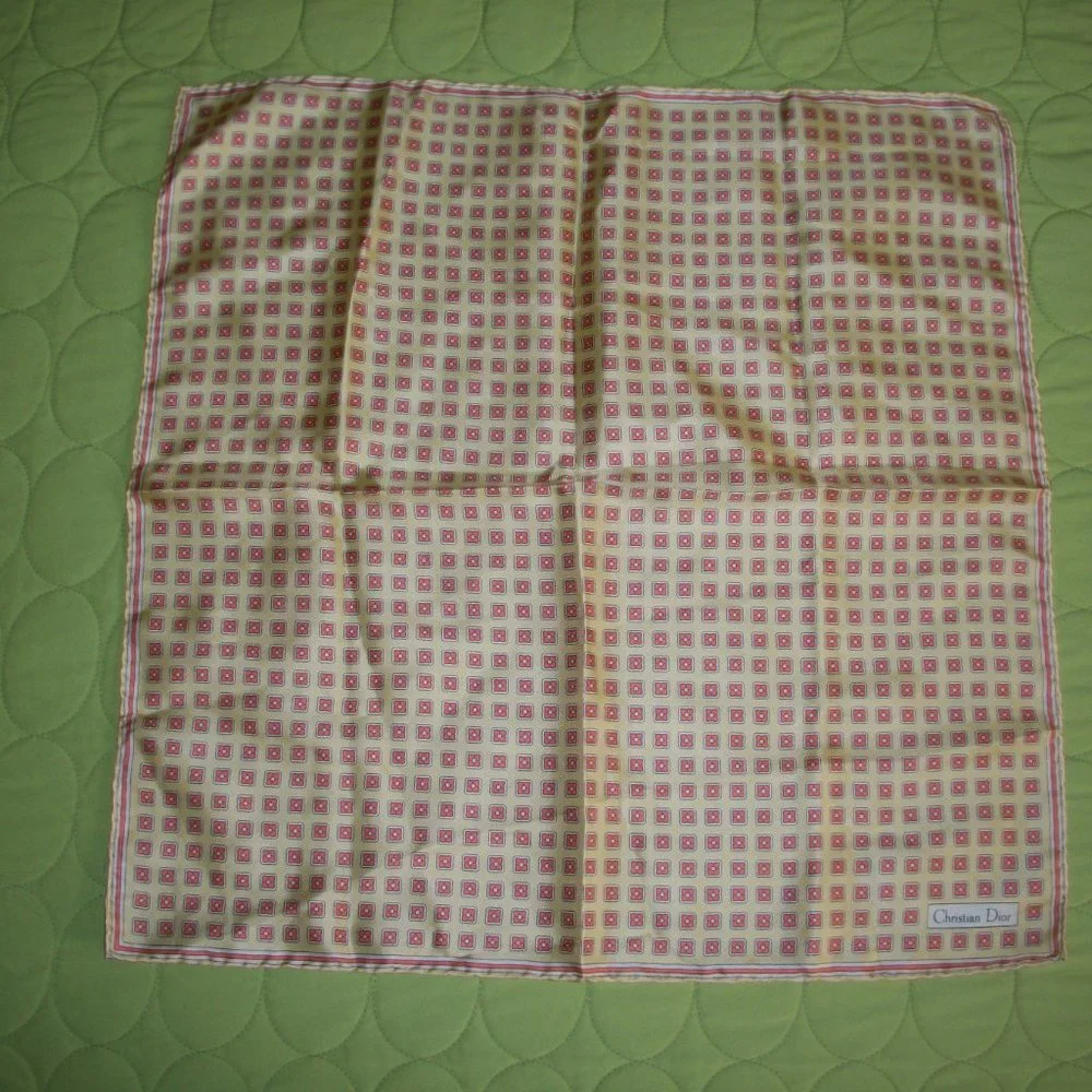 Vintage Christian Dior Silk Handkerchief Scarf